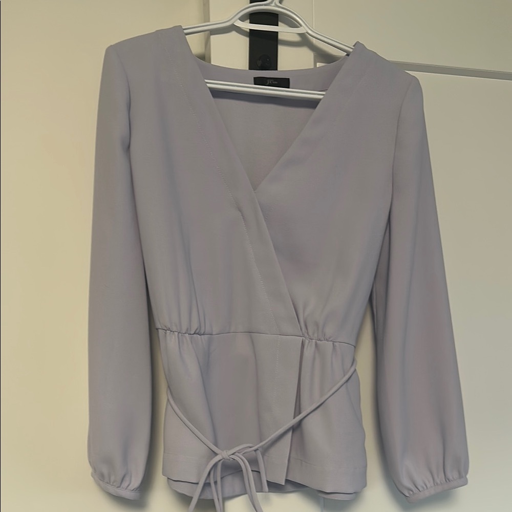 J Crew Lavender Wrap Top